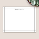Einfache dunkelgraue Geometrie Moderne Beruflich Mitteilungskarte<br><div class="desc">Dieses Design weist eine architektonisch inspirierte, einfache Grenze auf, mit Platz für einen Namen/Text am unteren Rand. Klicken Sie auf die Schaltfläche Anpassen, wenn Sie die Designelemente anpassen und/oder den Text weiter verändern möchten! Variationen dieses Designs, zusätzliche Farben sowie koordinierende Produkte sind in unserem Shop, zazzle.com/store/doodlelulu verfügbar. Kontaktieren Sie uns,...</div>