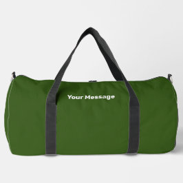 Einfache dunkelgrüne Weiße Vorlage für den Nachric Duffle Bag