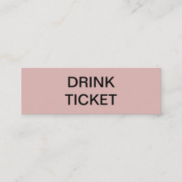 Einfache Dusty Rose Neu verheiratete Hochzeitstrin Mini Visitenkarte