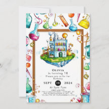 Einfache Editable Magic Scientist zum Geburtstag