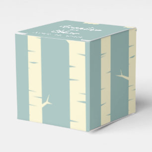 Einfache Eggshell Blue Birch Gastgeschenk Hochzeit Geschenkschachtel