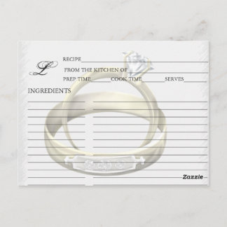 Einfache Ehefrau Hochzeitsringe Rezeptionskarten Postkarte