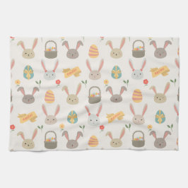 Einfache Eier und Geschirrtuch Häschen-Ostern |