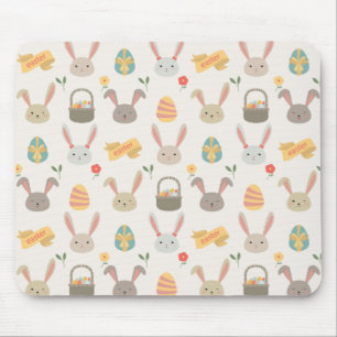 Einfache Eier und Häschen Ostern Mousepad