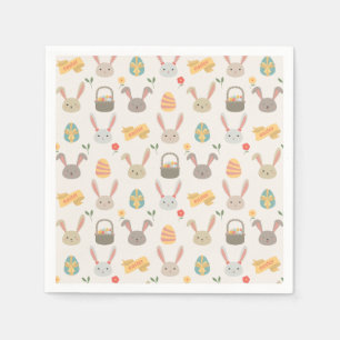 Einfache Eier und Papierserviette Häschen-Ostern 