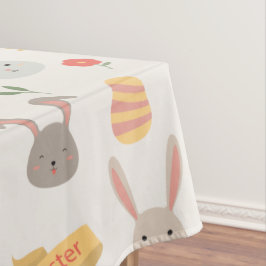Einfache Eier und Tischdecke Häschen-Ostern |