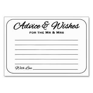 Einfache & einfache Beratung und Wünsche Tischnummer