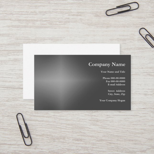 Einfache, einfache Business Card Visitenkarte (Vorderseite/Rückseite Beispiel)