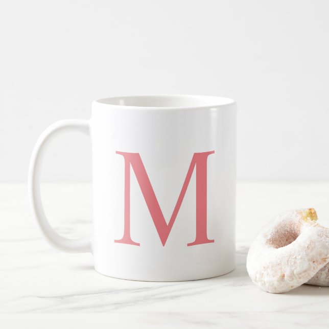 Einfache Einfache Einfache Anfangsbuchstaben Kaffeetasse (Mit Donut)