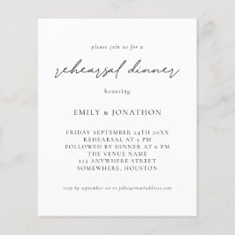 Einfache Einfache Einladung zu einem Probe-Dinner