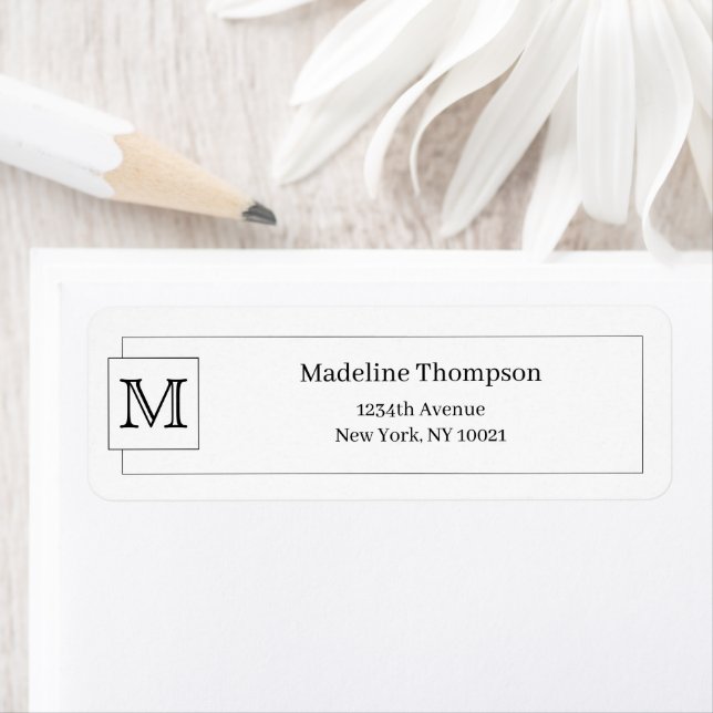 Einfache einfache Schwarz-Initial-Monogramm-Namens (Insitu)