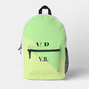 Einfache einfarbige Hinzufügen Name Text Monogramm Bedruckter Rucksack