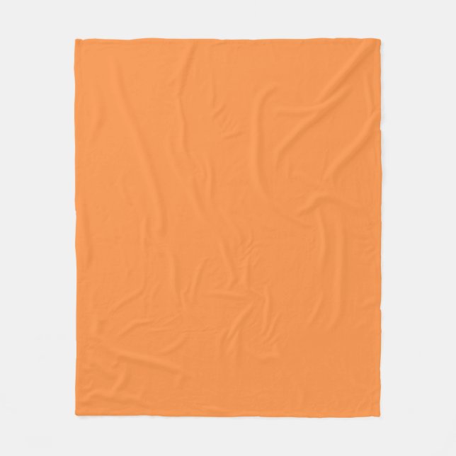 Einfache einfarbige Orangefarbene Monokolade Fleecedecke (Vorderseite)