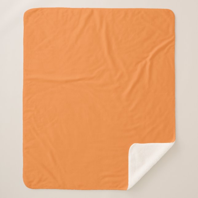 Einfache einfarbige Orangefarbene Monokolade Sherpadecke (Vorderseite)
