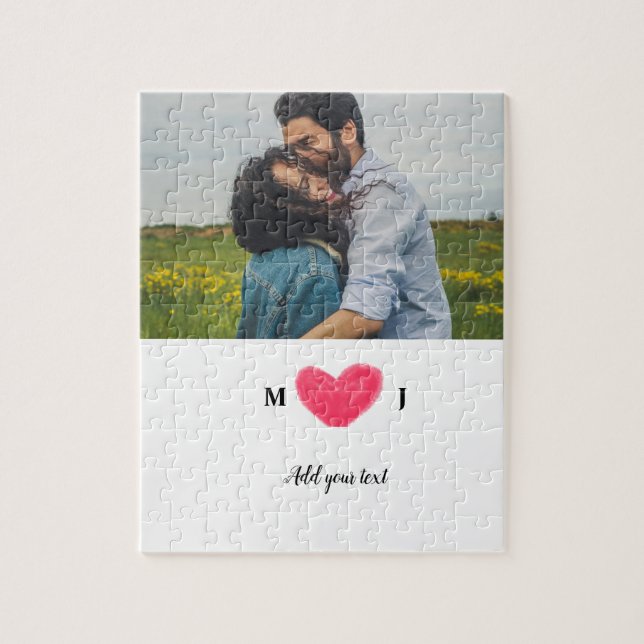 Einfache Eingabe Ihres Namens Foto Monogramm (Vertikal)