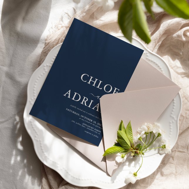 Einfache Einladung für die Blaue Hochzeit der Mari (Von Creator hochgeladen)