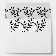 Einfache Einladung mit schwarzem Leaf