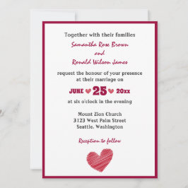 Einfache Einladung zum Hochzeitsfeiern