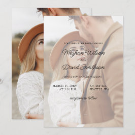 Einfache Einladung zum Hochzeitsfeiern mit vollem 