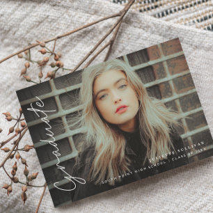 Einfache Einladungen für Skript 4 Foto Graduation