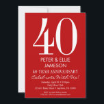 Einfache Einladungen zum Jubiläum in Rot und Weiß<br><div class="desc">Eine einfache und moderne Einladung zum Jubiläum in Rot und Weiß. Ideal für Meilenstein-Jubiläen wie 5.,  10.,  15.,  20.,  25.,  30.,  35.,  40.,  45.,  50.,  55.,  60. ... oder jedes Jahr!</div>