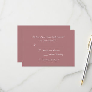 Einfache Einladungs-Karte für elegante Rose Party RSVP Karte
