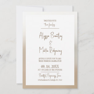 Einfache Einladungs-Karte für Hochzeiten Einladung
