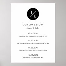 Einfache Einmalgramm-Liebe-Zeitleiste Hochzeitszei