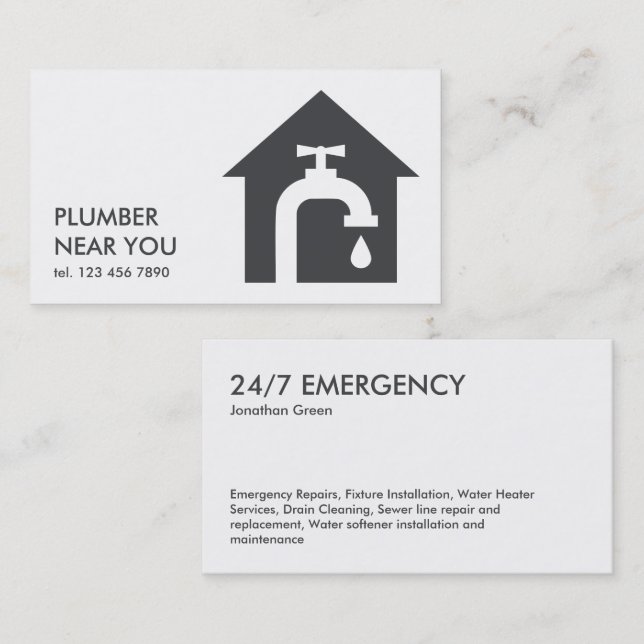 Einfache Einrichtung Visitenkarte (Vorne/Hinten)