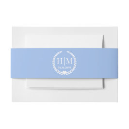 Einfache Eleganbrücke und Groom Monogram Einladungsbanderole
