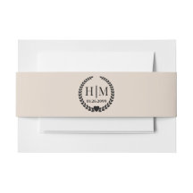 Einfache Eleganbrücke und Groom Monogram