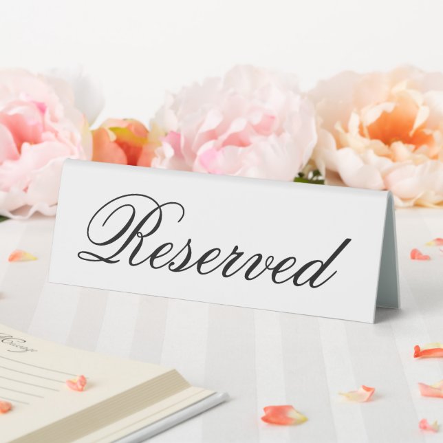 Einfache Elegance Hochzeit reserviert Tischaufsteller (In Situ (Hochzeit))