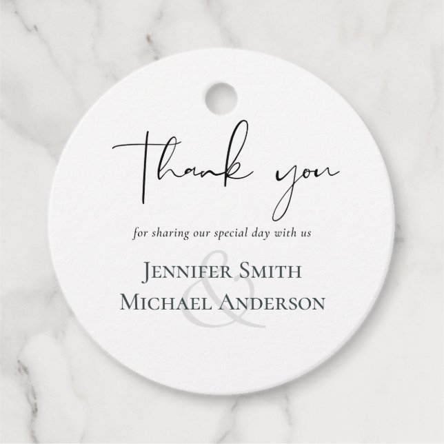 Einfache Elegance Script Moderne Gastgeschenk Hoch Geschenkanhänger (Vorderseite)