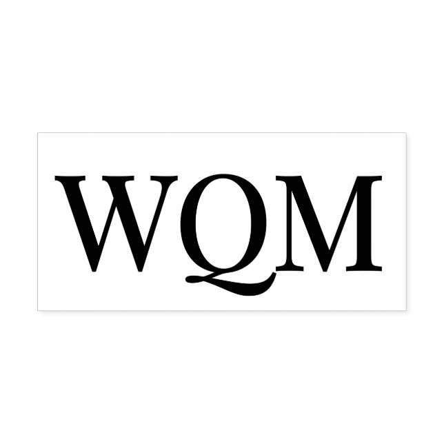 Einfache Elegant 3 Initial Monogram #92 Permastempel (Design)