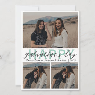 Einfache Elegant Bestfriend Galentine Feiertagskarte