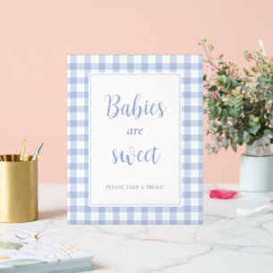 Einfache Elegant Blue Gingham Babies sind süße Lec Acrylschild