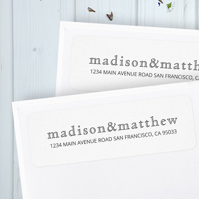 Einfache Elegant-Chic-Typografie-Rücksendeadresse (Von Creator hochgeladen)