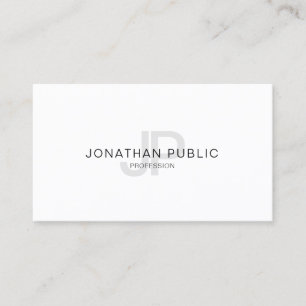 Einfache Elegant Design Monogram Trendy Modern Visitenkarte