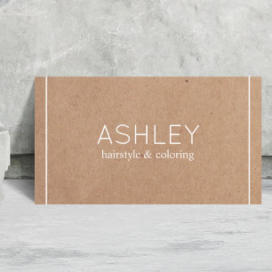 Einfache Elegant Druck White Hairstylist Visitenkarte