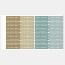 Einfache Elegant Earthy Minimal Ihren Namen Schule Etiketten