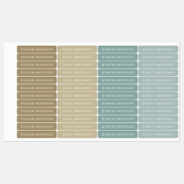 Einfache Elegant Earthy Minimal Ihren Namen Schule Etiketten