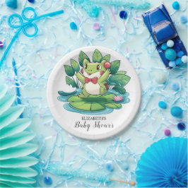 Einfache Elegant Frog Baby Dusche Pappteller