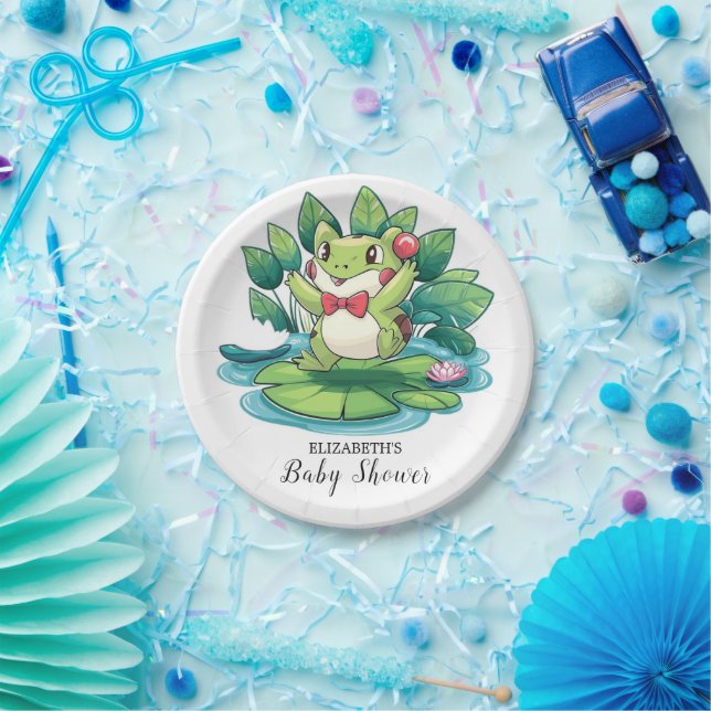 Einfache Elegant Frog Baby Dusche Pappteller (Party)