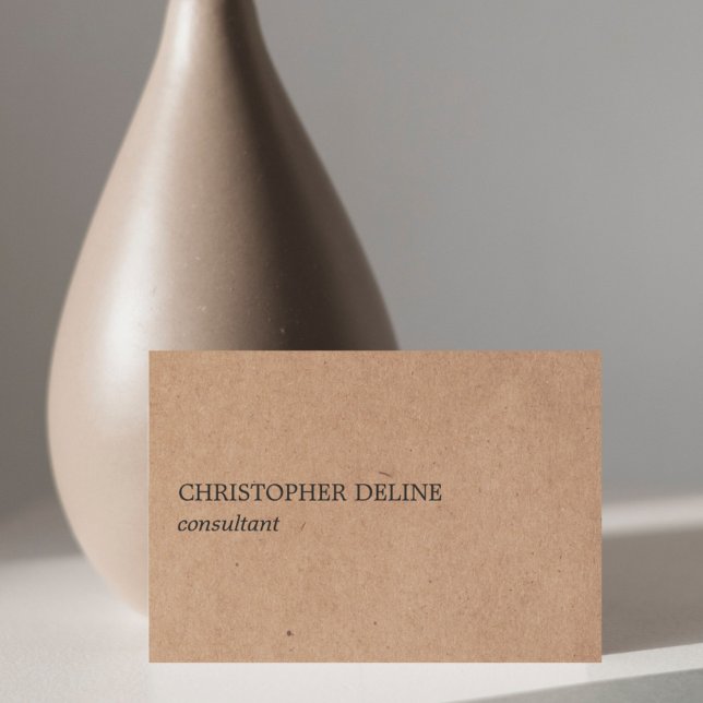 Einfache Elegant (gedruckt), Kraft Paper Consultan Visitenkarte (Von Creator hochgeladen)