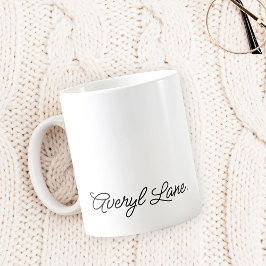 Einfache Elegant Girly Script Calligrafy Name Kaffeetasse