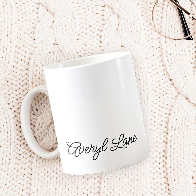 Einfache Elegant Girly Script Calligrafy Name Kaffeetasse (Von Creator hochgeladen)