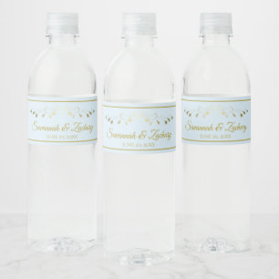 Einfache Elegant Gold Flourish Powder Blue Wedding