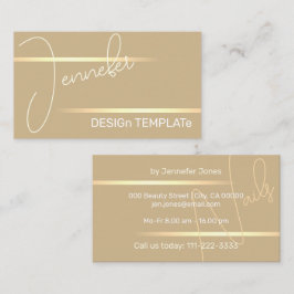 Einfache Elegant Gold Golden Lines Visitenkarte