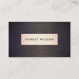 Einfache Elegant Gold Plaque Holz Grain Visitenkarte