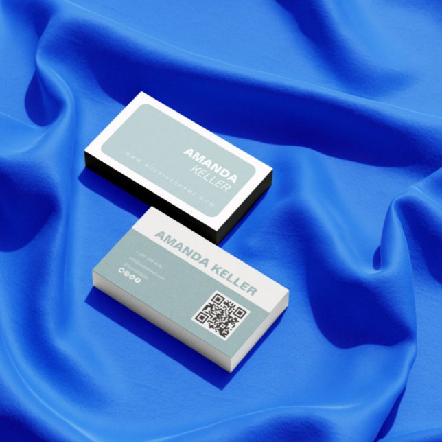 Einfache Elegant Green Minimalistisch Visitenkarte (Von Creator hochgeladen)